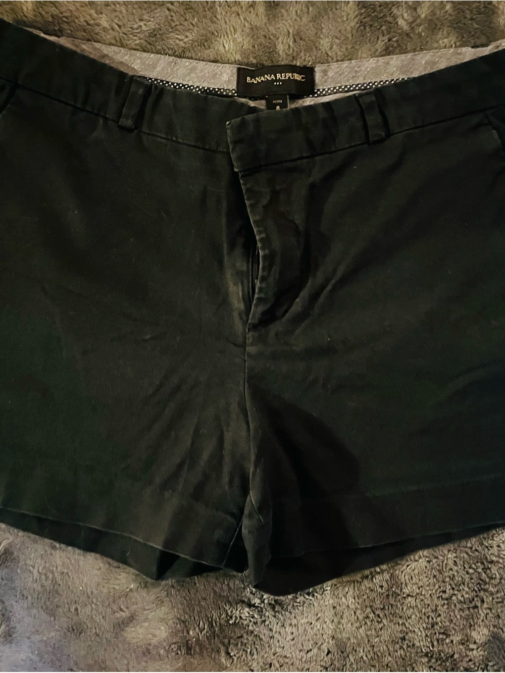 Banana Republic Dark Black Stretch Tailored Shorts